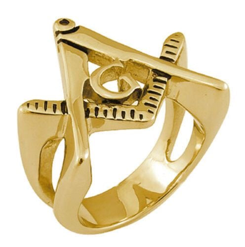 Gold masonic ring